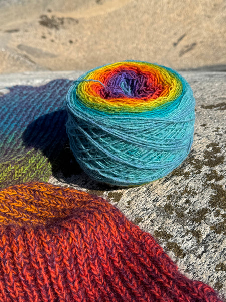 fargespill skjerfet under arbeid