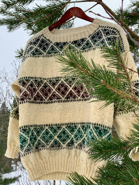 ubehandlet ull i strikkegenser sammen med ferfarger ull 6/1