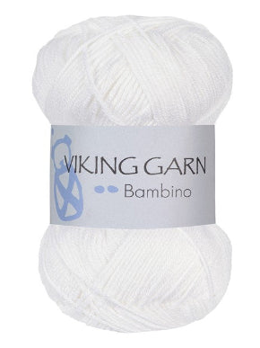 Viking garn, Bambino farge 400, hvit