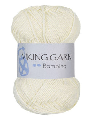 Viking garn, Bambino farge 402, naturhvit