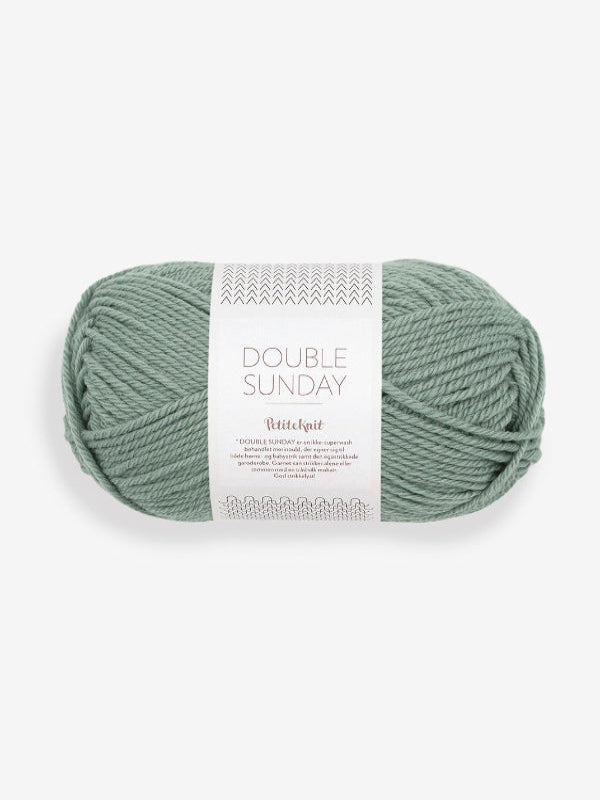 Sandnes Garn Double Sunday Ecalyptus 8051 petite knitt
