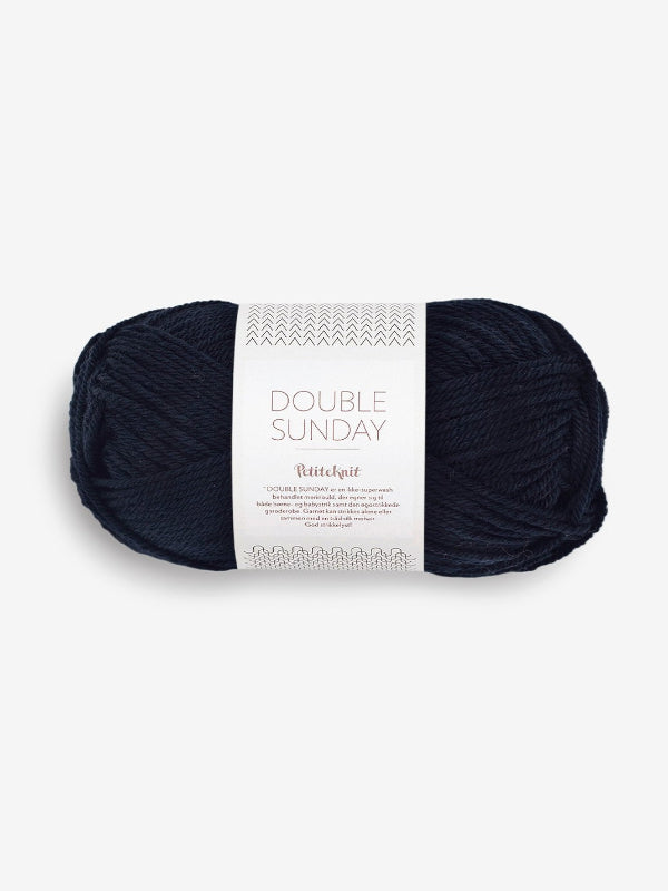 Sandnes Garn Double Sunday Sailor in the dark 5581 petite knitt