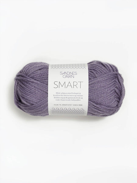 Sandnes garn Smart, farge 5052 støvet lilla