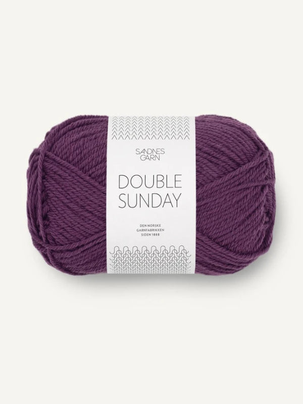 Sandnes garn, double sunday, farge 4672 bjørnebærsaft