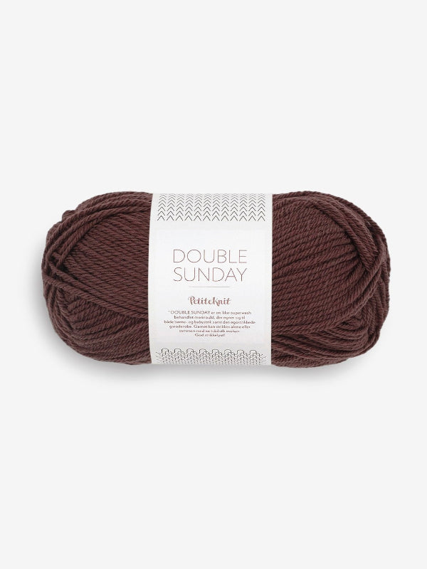 Sandnes garn, PetiteKnitt double sunday, farge 4081 coffe bean