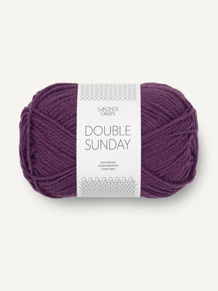 Sandnes garn, double sunday, farge 4672 bjørnebærsaft