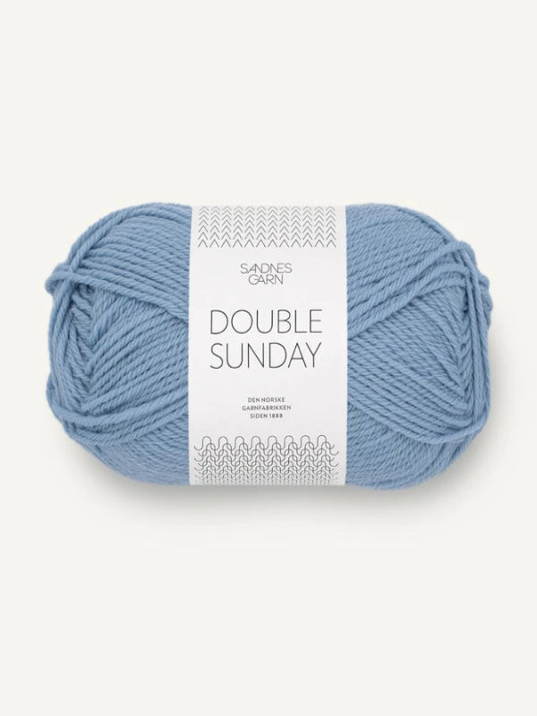 Sandnes garn, double sunday, farge 6032 blå hortensia