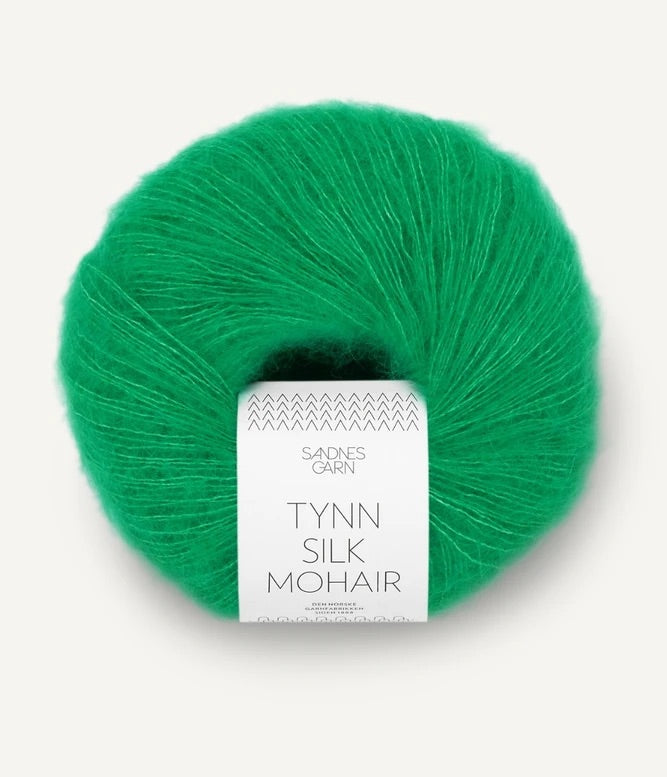 Sandnes garn tynn silk mohair farge 8226 Jelly bean green