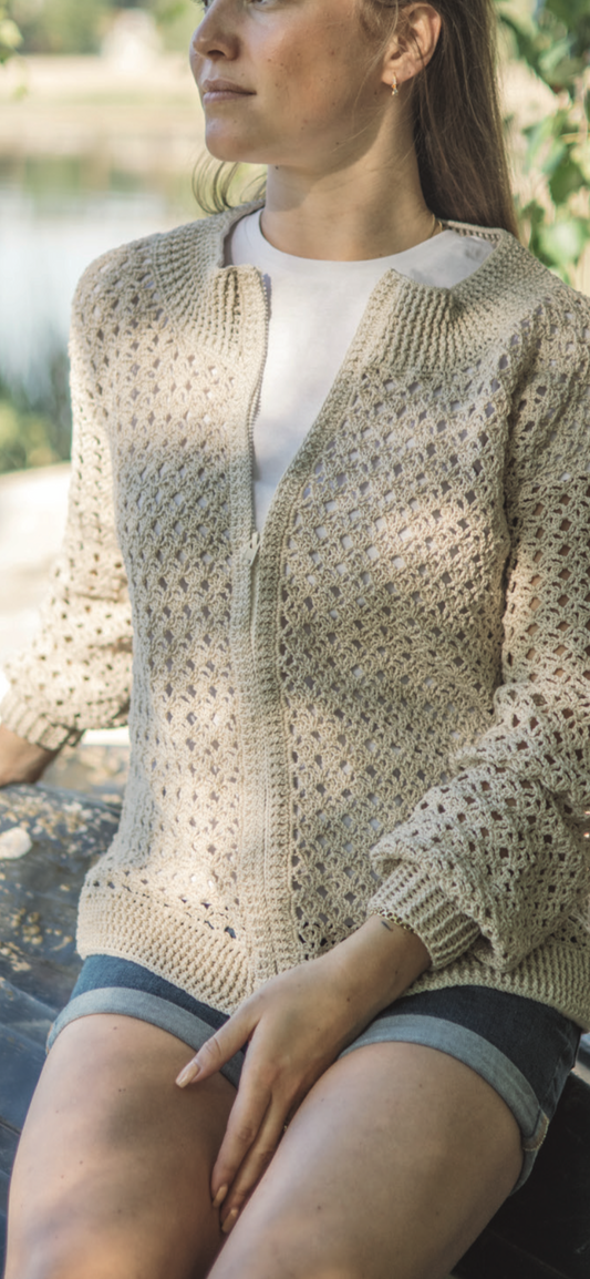 Solberg spinderi- Sporty jakke, oppskrift PDF