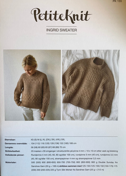 Ingrid Sweater - oppskrift PetiteKnit